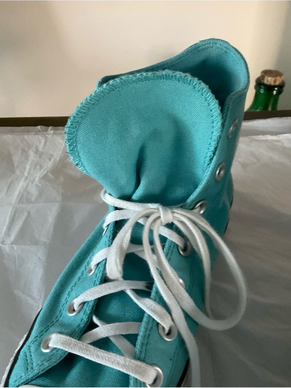 Converse Chuck Taylor All Star High Tops Platform TurquoiseBlue size 9 - Picture 4 of 13